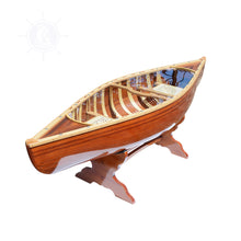 Load image into Gallery viewer, WOODEN CANOE TABLE 5 FT | Museum-quality | Fully Assembled Wooden Ship Model