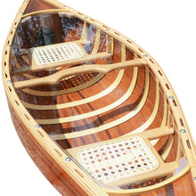 Load image into Gallery viewer, WOODEN CANOE TABLE 5 FT | Museum-quality | Fully Assembled Wooden Ship Model
