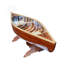 Load image into Gallery viewer, WOODEN CANOE TABLE 5 FT | Museum-quality | Fully Assembled Wooden Ship Model