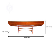 Load image into Gallery viewer, WOODEN CANOE TABLE 5 FT | Museum-quality | Fully Assembled Wooden Ship Model