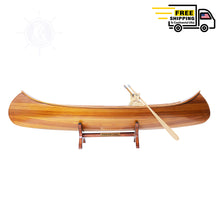 Load image into Gallery viewer, INDIAN GIRL CANOE MODEL BOAT | Museum-quality | Fully Assembled Wooden Model boats