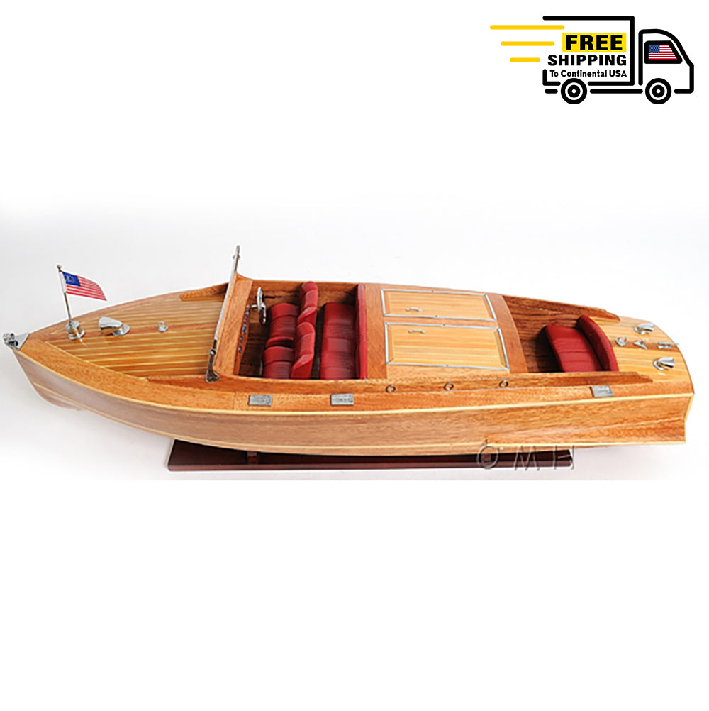 CHRIS CRAFT RUNABOUT MODEL BOAT | Museum-quality | Fully Assembled Wooden Model boats
