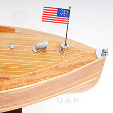 Load image into Gallery viewer, CHRIS CRAFT RUNABOUT MODEL BOAT WITH DISPLAY CASE | Museum-quality | Fully Assembled Wooden Model boats