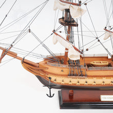 Load image into Gallery viewer, USS CONSTITUTION MODEL SHIP SMALL WITH DISPLAY CASE | Museum-quality | Fully Assembled Wooden Ship Models