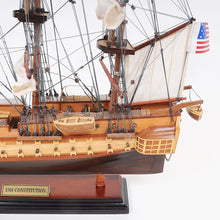 Load image into Gallery viewer, USS CONSTITUTION MODEL SHIP SMALL WITH DISPLAY CASE | Museum-quality | Fully Assembled Wooden Ship Models