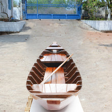 Load image into Gallery viewer, SOUTH EAST ASIA SAMPAN BOAT RED BOTTOM THUYEN BA LA TAM BAN - DISPLAY ONLY | WOODEN BOAT
