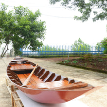 Load image into Gallery viewer, SOUTH EAST ASIA SAMPAN BOAT RED BOTTOM THUYEN BA LA TAM BAN - DISPLAY ONLY | WOODEN BOAT