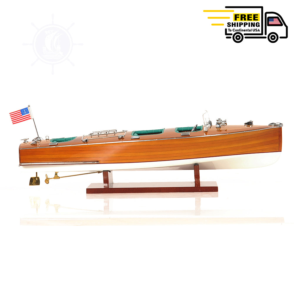 CHRIS CRAFT TRIPLE COCKPIT MODEL BOAT MEDIUM | Museum-quality | Fully Assembled Wooden Model boats