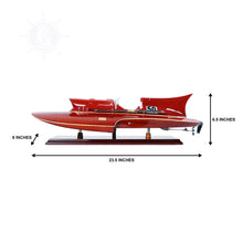 Load image into Gallery viewer, FERRARI HYDROPLANE MODEL BOAT MEDIUM | Museum-quality | Fully Assembled Wooden Model boats