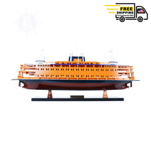 Load image into Gallery viewer, STATEN ISLAND FERRY CRUISE SHIP MODEL | Museum-quality Cruiser| Fully Assembled Wooden Model Ship