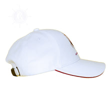 Load image into Gallery viewer, Drakkar Viking Embroidered Cap in White by Alison Nautical