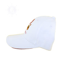 Load image into Gallery viewer, Drakkar Viking Embroidered Cap in White by Alison Nautical