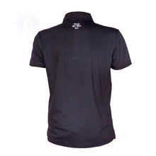 Load image into Gallery viewer, Hemingway Pilar Black w. Green & Red Stripes Regular Fit Polo Shirt by Alison Nautical