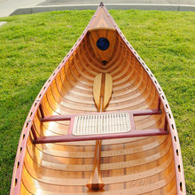 Load image into Gallery viewer, DISPLAY CANOE WITH RIBS CURVED BOW 5ft| Wood Canoe