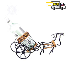 Load image into Gallery viewer, MOOSE-DRAWN SLEIGH RIDE WINE HOLDER