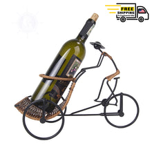 Load image into Gallery viewer, ASIAN STYLE RICKSHAW CYCLIST WINE HOLDER