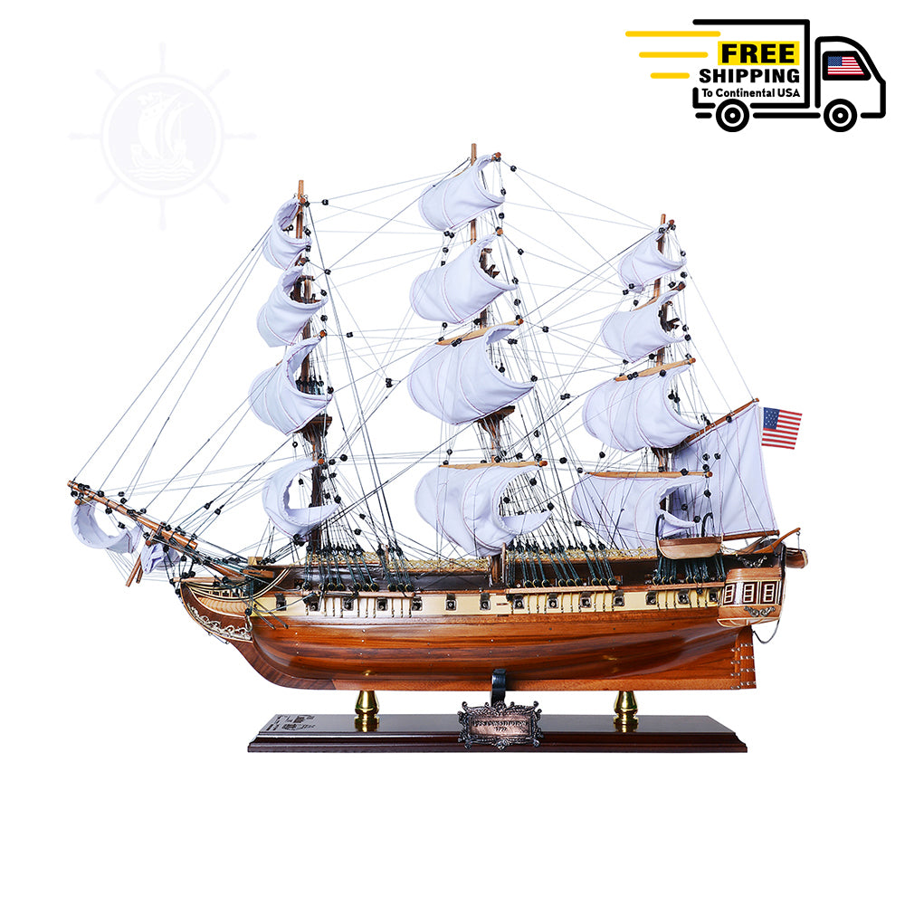USS Constitution LIMITED EDITION Full Crooked Sails Only 100 Units Produced