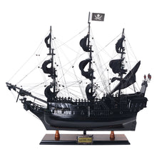 Load image into Gallery viewer, BLACK PEARL PIRATE SHIP MODEL SHIP MIDSIZE WITH DISPLAY CASE | Museum-quality | Fully Assembled Wooden Ship Models