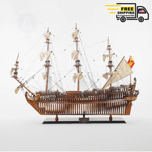 Load image into Gallery viewer, SAN FELIPE MODEL SHIP OPEN HULL | Museum-quality | Fully Assembled Wooden Ship Models