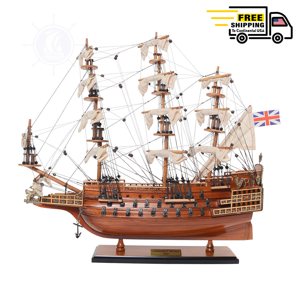 HMS SOVEREIGN OF THE SEAS MODEL SHIP SMALL | Museum-quality | Fully Assembled Wooden Ship Models