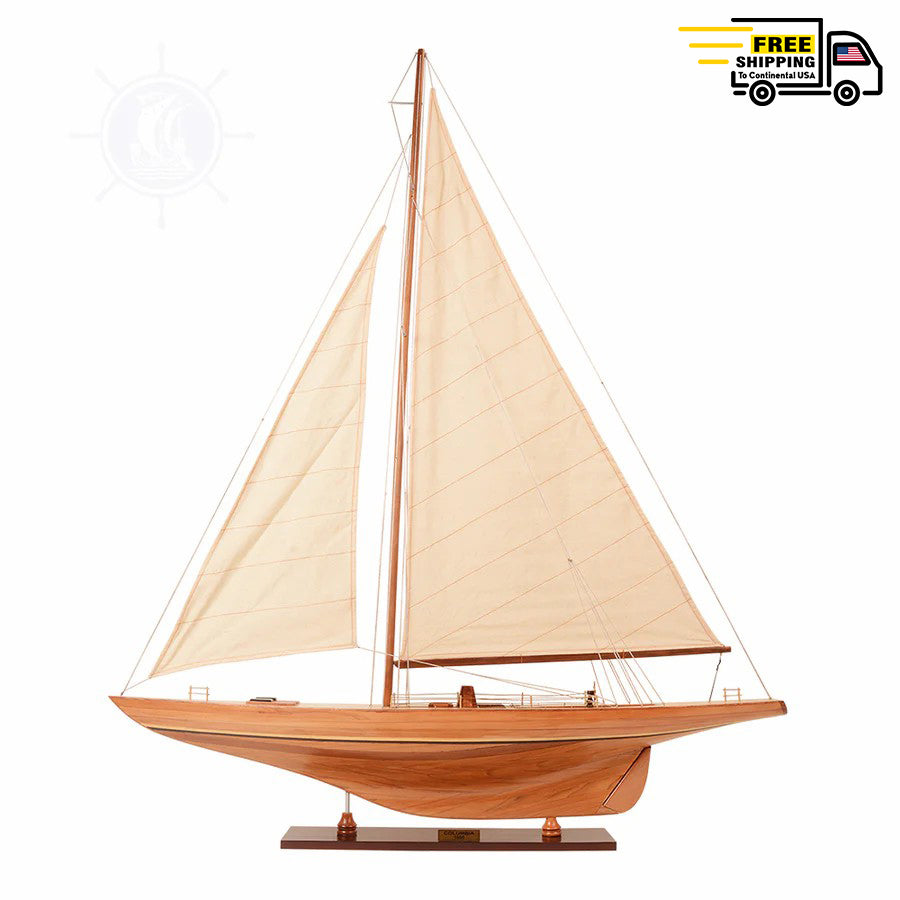 COLUMBIA YACHT L Model Yacht | Museum-quality | Partially Assembled Wooden Ship Model