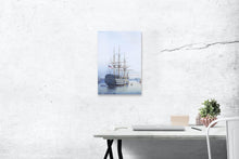 Load image into Gallery viewer, Old Modern Handicrafts H.M.S. Victory in Portsmouth Harbour Canvas Print of the Original Painting Mounted onto a Sturdy Wooden Frame - 35.1 X 23.5 inches