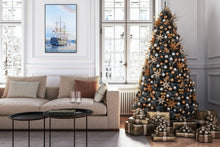 Load image into Gallery viewer, Old Modern Handicrafts H.M.S. Victory in Portsmouth Harbour - Canvas Painting - A Graceful Addition to Your Home Décor - 47x1.3x31 Inches