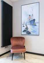 Load image into Gallery viewer, Old Modern Handicrafts The Cunard Liner Carpathia Outward Bound from Liverpool in the Moonlight - Canvas Painting - A Graceful Addition to Your Home Décor - 47x1.3x31 Inches