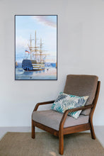 Load image into Gallery viewer, Old Modern Handicrafts H.M.S. Victory in Portsmouth Harbour - Canvas Painting - A Graceful Addition to Your Home Décor - 47x1.3x31 Inches