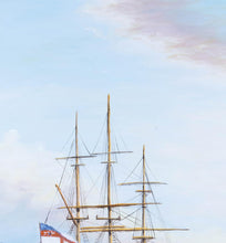 Load image into Gallery viewer, Old Modern Handicrafts H.M.S. Victory in Portsmouth Harbour - Canvas Painting - A Graceful Addition to Your Home Décor - 47x1.3x31 Inches