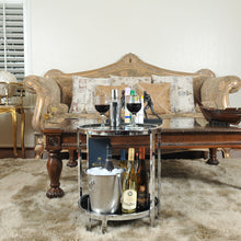 Load image into Gallery viewer, Anne Home - Round End Table | Home bar Bar Cart | Vintage style Beverage cart