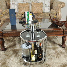 Load image into Gallery viewer, Anne Home - Round End Table | Home bar Bar Cart | Vintage style Beverage cart
