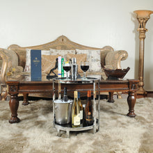 Load image into Gallery viewer, Anne Home - Round End Table | Home bar Bar Cart | Vintage style Beverage cart