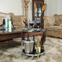 Load image into Gallery viewer, Anne Home - Round End Table | Home bar Bar Cart | Vintage style Beverage cart