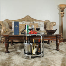 Load image into Gallery viewer, Anne Home - Round End Table | Home bar Bar Cart | Vintage style Beverage cart