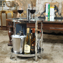 Load image into Gallery viewer, Anne Home - Round End Table | Home bar Bar Cart | Vintage style Beverage cart