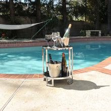 Load image into Gallery viewer, Anne Home - Round End Table | Home bar Bar Cart | Vintage style Beverage cart