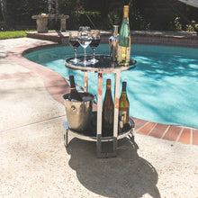 Load image into Gallery viewer, Anne Home - Round End Table | Home bar Bar Cart | Vintage style Beverage cart