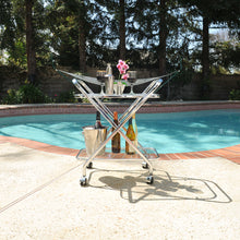 Load image into Gallery viewer, Anne Home - X-Shape Bar Cart | Home bar Bar Cart | Vintage style Beverage cart