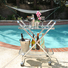 Load image into Gallery viewer, Anne Home - X-Shape Bar Cart | Home bar Bar Cart | Vintage style Beverage cart