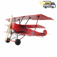 Load image into Gallery viewer, 1917 RED BARON FOKKER TRIPLANE | scale model aircraft | Miniatures |Vintage arts and crafts for decoration