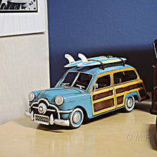 Load image into Gallery viewer, 1949 FORD WAGON CAR W/TWO SURFBOARDS | scale model | Miniatures |Vintage arts and crafts for decoration
