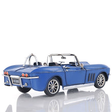 Load image into Gallery viewer, BLUE CHEVROLET CORVETTE | scale model| Miniatures |Vintage arts and crafts for decoration
