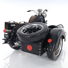 Load image into Gallery viewer, BLACK VINTAGE MOTORCYCLE | Miniatures |Vintage arts and crafts for decoration
