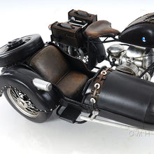 Load image into Gallery viewer, BLACK VINTAGE MOTORCYCLE | Miniatures |Vintage arts and crafts for decoration
