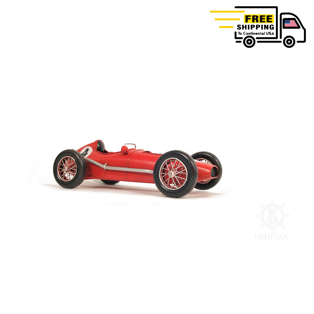 1958 FERRARI 246 F1 MODEL RED METAL HANDMADE | scale model | Miniatures |Vintage arts and crafts for decoration