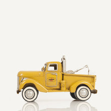 Load image into Gallery viewer, 1926 PENNZOIL TOW TRUCK YELLOW METAL HANDMADE| scale model| Miniatures |Vintage arts and crafts for decoration
