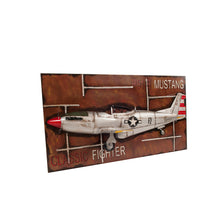 Load image into Gallery viewer, 1943 MUSTANG P-51 FIGHTER 3D MODEL PAINTING FRAME | scale model aircraft | Miniatures |Vintage arts and crafts for decoration

