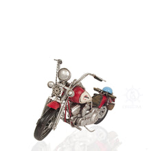 Load image into Gallery viewer, RED HARLEY-DAVIDSON MOTORCYCLE METAL HANDMADE | scale model| Miniatures |Vintage arts and crafts for decoration
