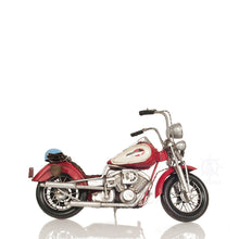 Load image into Gallery viewer, RED HARLEY-DAVIDSON MOTORCYCLE METAL HANDMADE | scale model| Miniatures |Vintage arts and crafts for decoration